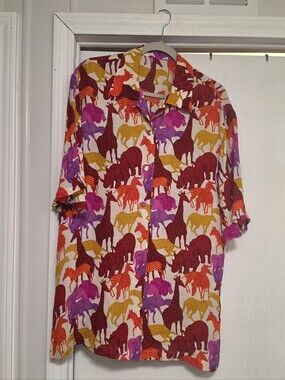 VTG 100% Silk Safari Tunic
